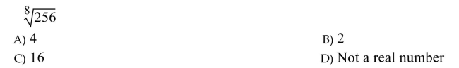 Evaluate the root without using a calculator or note that root is not a real number.