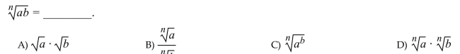 The multiplication property of radicals indicates that if n a and n b are real numbers, then b