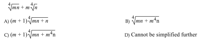 Add or subtract the radical expressions as indicated, if possible.