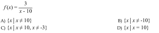 Write the domain of the rational function in set-builder notation.  <div style=padding-top: 35px> 