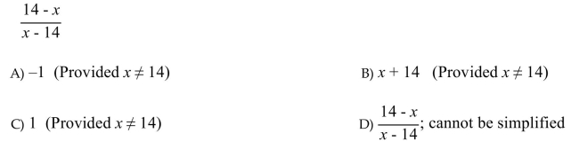 Simplify the rational expression.  <div style=padding-top: 35px> 