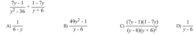 Divide the rational expressions.  <div style=padding-top: 35px> 