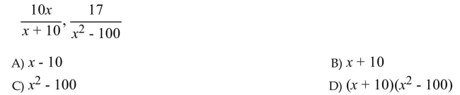 Find the least common denominator (LCD).  <div style=padding-top: 35px> 