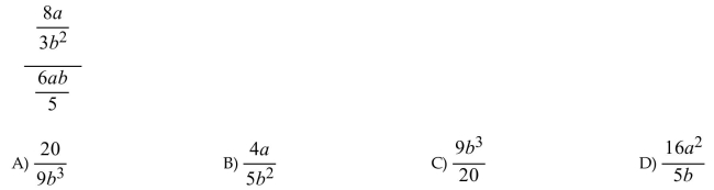 Simplify the complex fraction by using Method I.  <div style=padding-top: 35px> 
