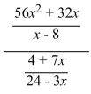 Simplify the complex fraction by using Method II.  <div style=padding-top: 35px> 