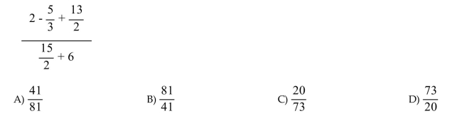 Simplify the complex fraction by using Method II.  <div style=padding-top: 35px> 