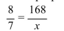 Solve the proportion.    <div style=padding-top: 35px> 