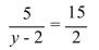 Write the word or phrase that best completes each statement or answers the question. Solve the proportion.  <div style=padding-top: 35px> 