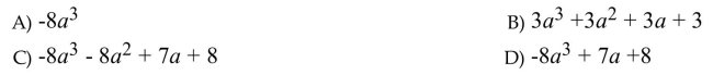 Choose the polynomial that is described. A trinomial in one variable of degree 3