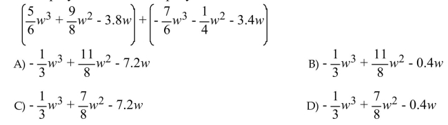 Add the polynomials and simplify.