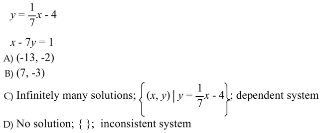 Solve the system.