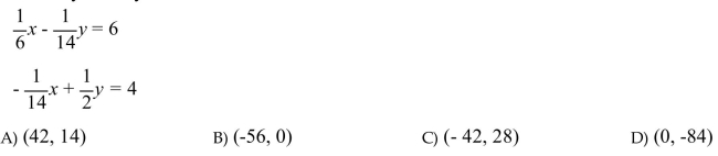 Solve the system by the addition method.