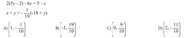 Solve by using either the addition method or the substitution method.