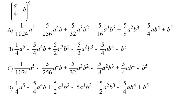 Use the binomial theorem to expand the binomial.