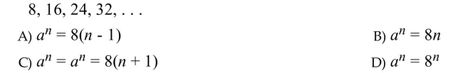Find a formula for the nth term of the sequence.