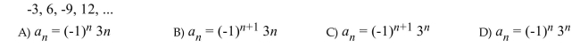 Find a formula for the nth term of the sequence.