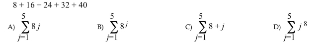 Write the series in summation notation.