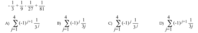 Write the series in summation notation.