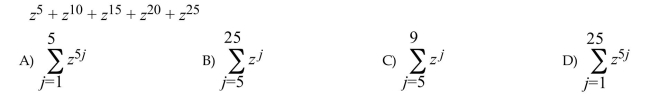 Write the series in summation notation.