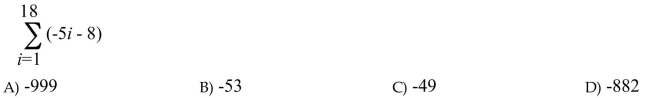 Find the sum of the arithmetic series.