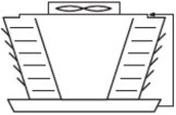 <strong>Which of the following is the symbol for a natural draft counter-flow cooling tower?</strong> A) B) C) D)