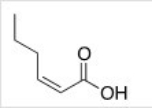 <strong>What is the correct IUPAC name of the following compound? </strong> A)(E)-2-Hexenoic acid B)(Z)-2-Hexenoic acid C)(E)-4-Hexenoic acid D)(Z)-4-Hexenoic acid