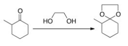 <strong>What needs to be done to make the following reaction proceed? </strong> A)Heat the reaction. B)Add an acid catalyst only. C)Add a base catalyst only. D)Heat the reaction and add an acid catalyst.