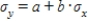 For random variables, x and y, if y = a + bx, then .