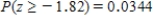 <strong>Determine the area under the z curve to the right of -1.82 </strong> A) B) C) D) E)