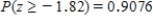 <strong>Determine the area under the z curve to the right of -1.82 </strong> A) B) C) D) E)