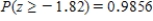 <strong>Determine the area under the z curve to the right of -1.82 </strong> A) B) C) D) E)