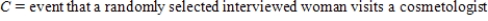 <strong>Suppose a survey was conducted among women ages 20 to 40. Consider the following events: And Data from the survey were used to estimate the following probabilities: Use the given probability information to select a hypothetical 1000 table. </strong> A) B) C) D) E) 