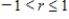 <strong>Which of the following indicates the range of possible values for Pearson's correlation coefficient, r?</strong> A) B) C) D) E)
