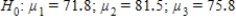 <strong>Professor wants to know whether her students have equally absorbed the themes of the learning term. During the term she conducted three in-class tests. The average scores of students were 71.8, 81.5 and 75.8 (with maximum of 100 points). Using the information above answer the question how should the professor define the difference between the three average in-class test scores.</strong> A)Professor should set the null hypothesis and conduct an F test. B)Professor should set the null hypothesis and conduct an F test. C)Professor should set the null hypothesis and conduct an F test. D)Professor should set the null hypothesis and conduct an F test.