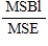In a randomized block design, the test statistic for testing the equality of the treatment means is .