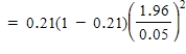 a) = 254.93 Thus, a sample of at least 255 will be needed. b) If no prior estimate of the population proportion is available, using p = 0.50 in the formula for n above would provide a sufficient sample size.
