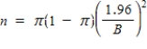 a) = 374.3255 Thus, a sample of at least 375 children will be needed. b) If no price estimate of the population proportion is available, using p = 0.50 in the formula for n above would provide a sufficient sample size.