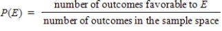 The probability of an event E can always be computed using the formula, 