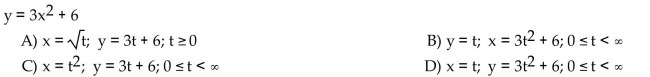 Find parametric equations for the rectangular equation. - 