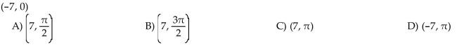 The rectangular coordinates of a point are given. Find polar coordinates for the point.