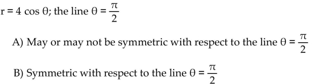 Test the equation for symmetry with respect to the given axis, line, or pole.
