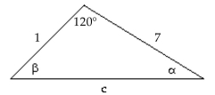 <strong>Find the area of the triangle. If necessary, round the answer to two decimal places. </strong> A) 3.73 B) 3.03 C) 1.75 D) 12.12