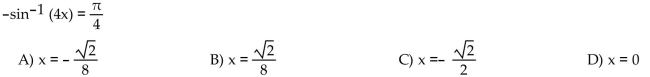 Find the exact solution of the equation.