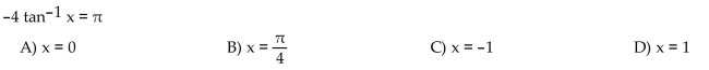 Find the exact solution of the equation.