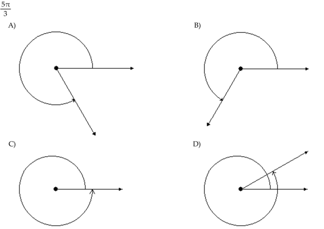 Draw the angle.