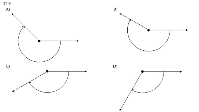 Draw the angle.