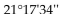 <strong>Convert the angle to a decimal in degrees. Round the answer to two decimal places. </strong> A) 21.22° B) 21.29° C) 21.34° D) 21.37°