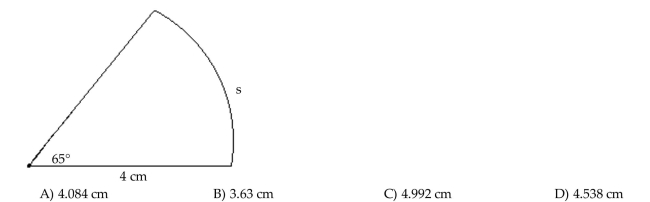 Find the length s. Round the answer to three decimal places.