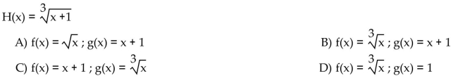 Find functions f and g so that f