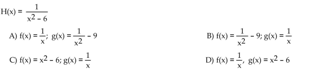 Find functions f and g so that f